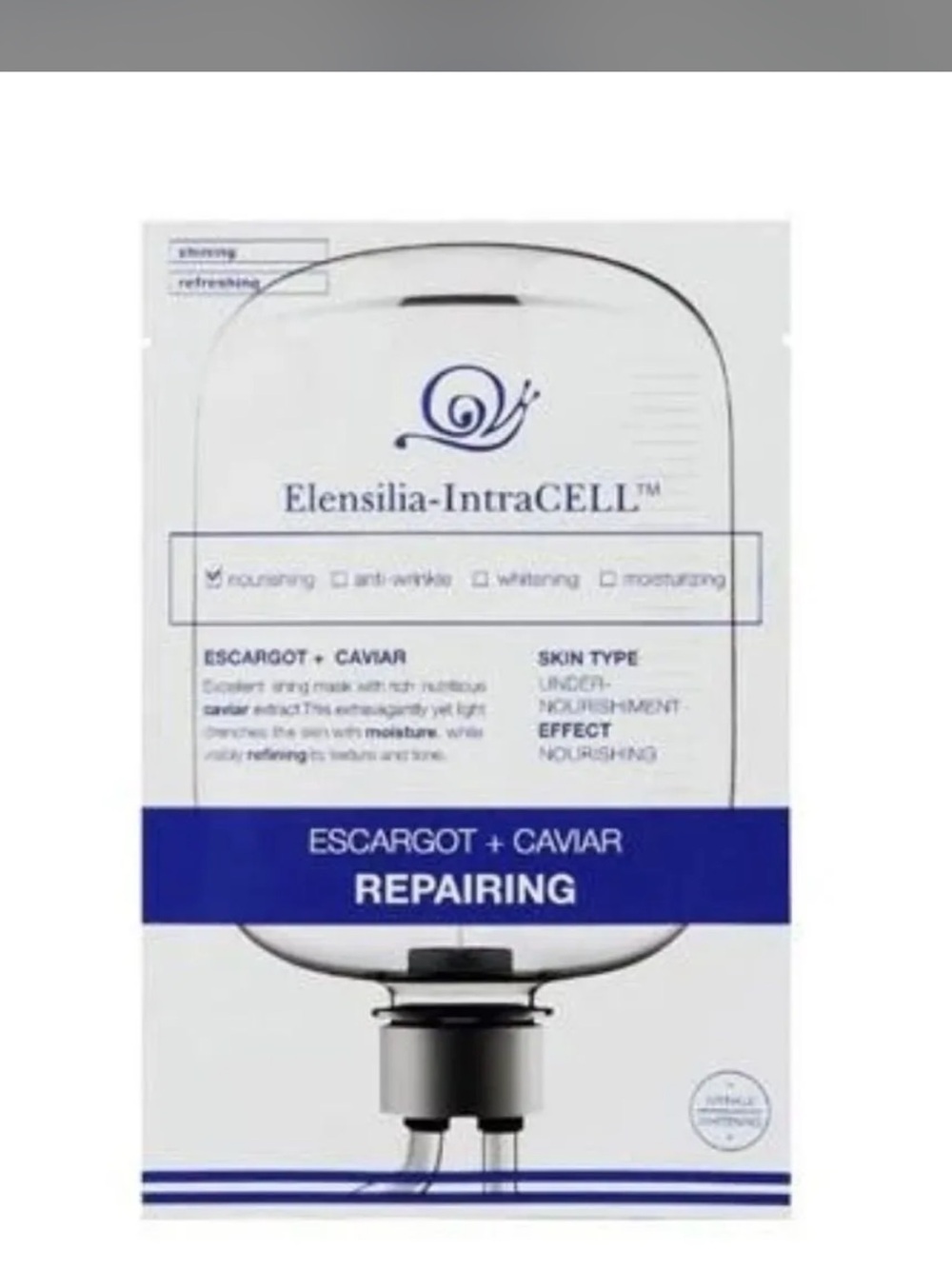 Elensilia - IntraCELL Escargot + Caviar Repairing Sheet Mask